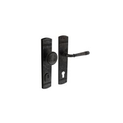 Intersteel voordeurbeslag Helena PC92mm met kerntrekbeveiliging - oud grijs