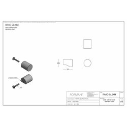 Rivio by Gensler GL24M meubelknop - PVD mat goud