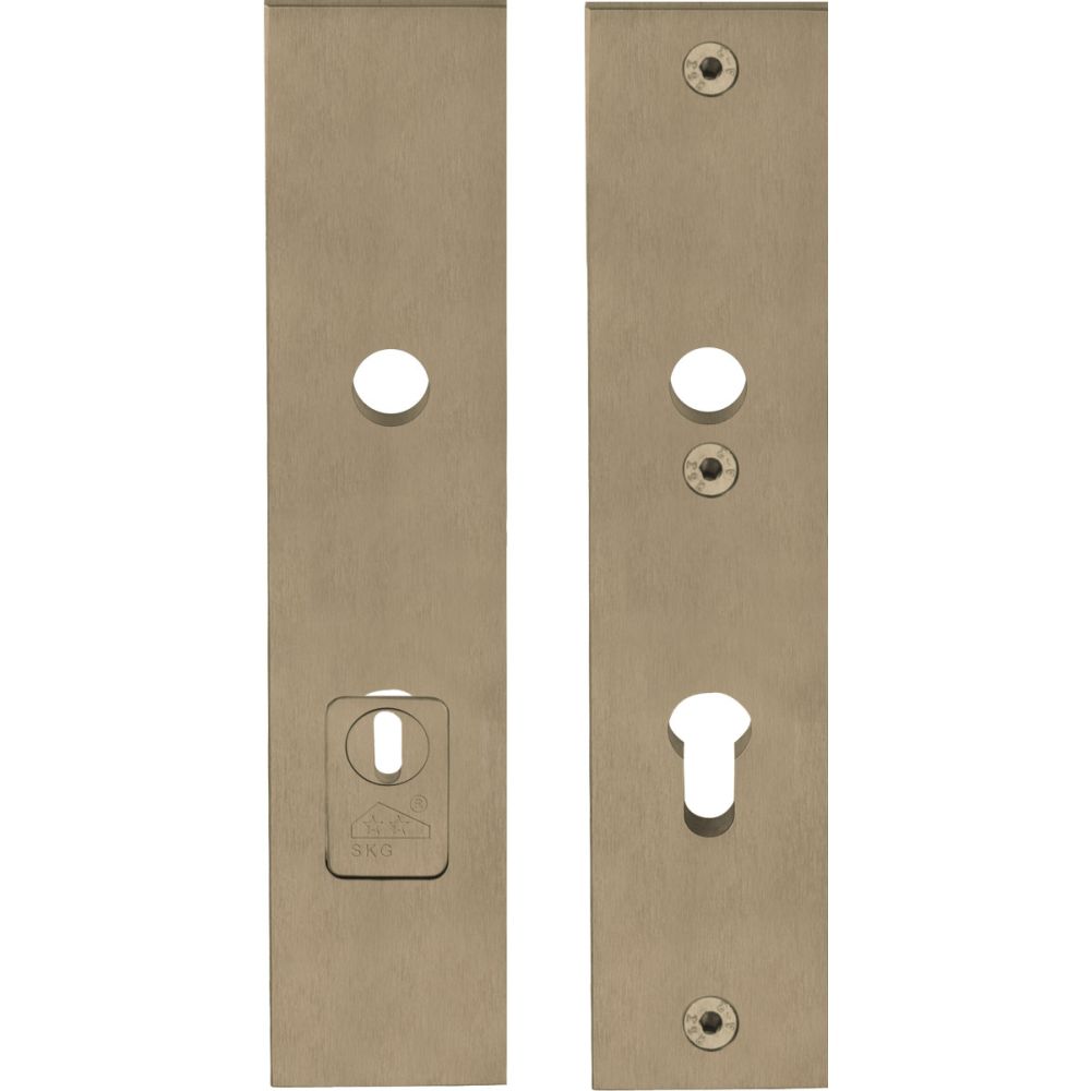 Formani Square LSQSM-50KT massieve veiligheidsschilden met kerntrekbeveiliging kruk/kruk SKG*** PC72 - PVD licht brons