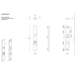 Formani Square massieve veiligheidsschilden LSQM-28T PC92 met kerntrekbeveiliging SKG*** - mat zwart
