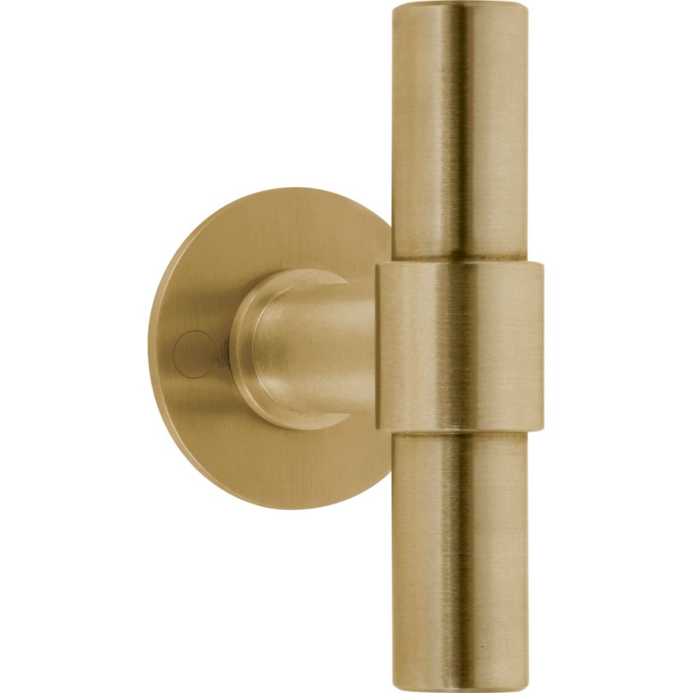 Formani Piet Boon ONE PBT100V massieve voordeurknop vast op rozet - PVD mat goud