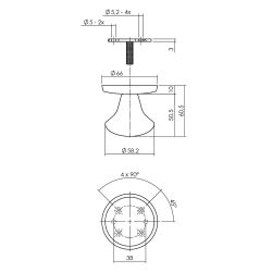 Intersteel voordeurset veiligheidsbeslag 3-delig SKG3*** rond - RVS