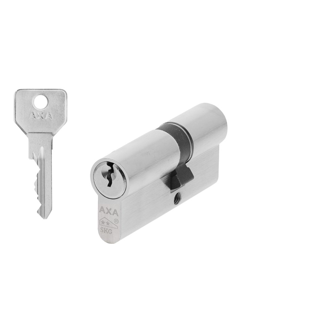 AXA Security SKG** dubbele veiligheidscilinder verlengd 30-45 mm - vernikkeld