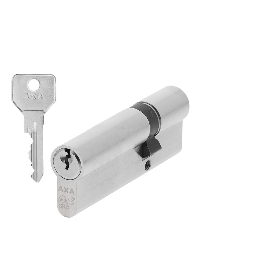 AXA Security SKG** dubbele veiligheidscilinder verlengd 30-60 mm - vernikkeld