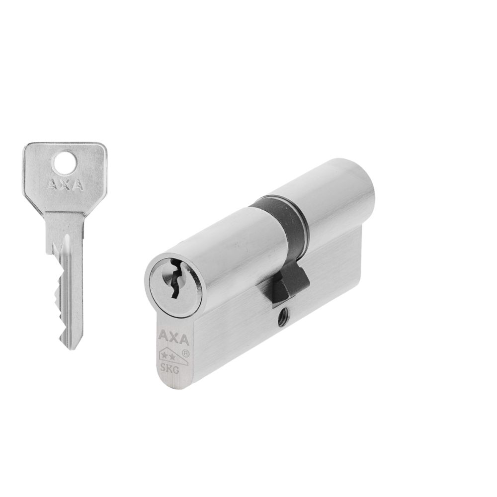 AXA Security SKG** dubbele veiligheidscilinder verlengd 35-40 mm - vernikkeld