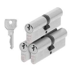 AXA Security SKG** dubbele veiligheidscilinder verlengd gelijksluitend (3x) 45-45 mm - vernikkeld
