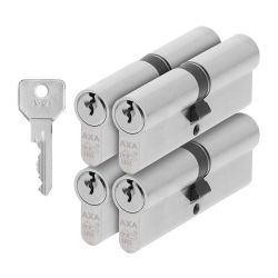 AXA Security SKG** dubbele veiligheidscilinder verlengd gelijksluitend (4x) 45-45 mm - vernikkeld