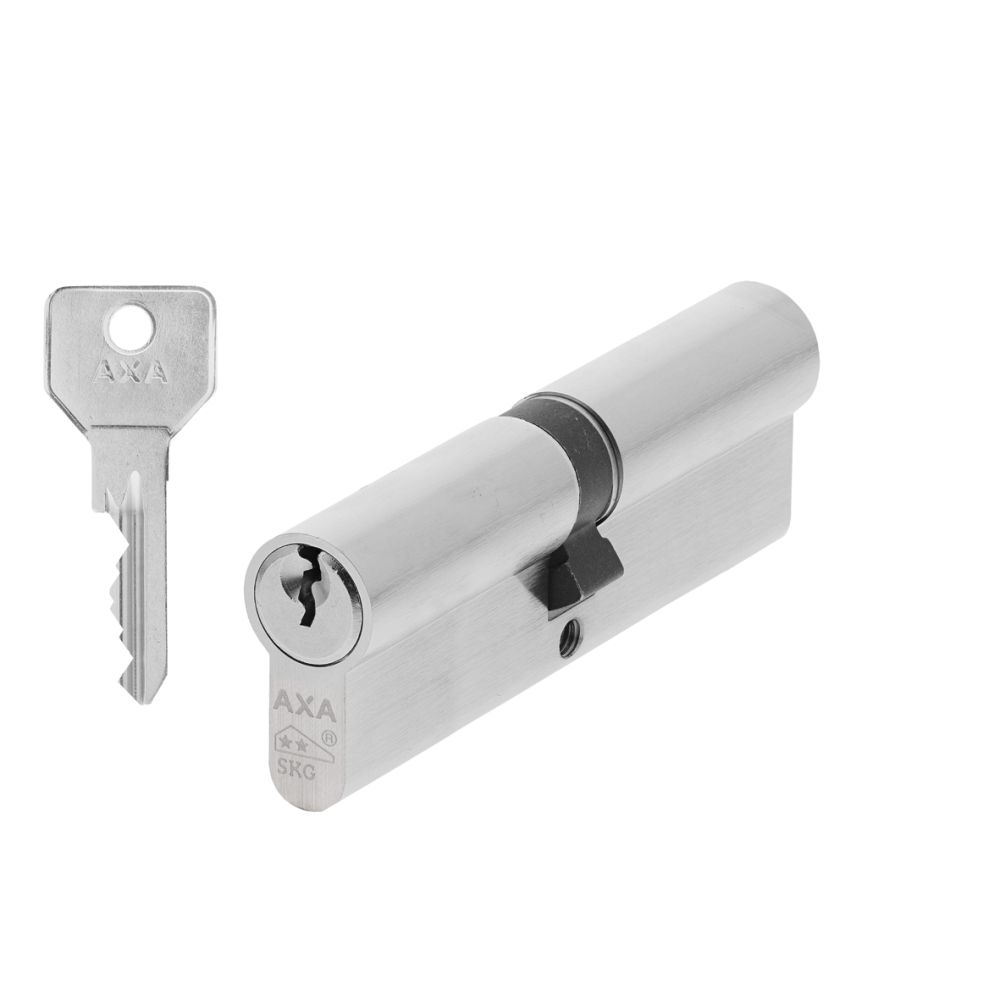 AXA Security SKG** dubbele veiligheidcilinder verlengd 50-50 mm - vernikkeld