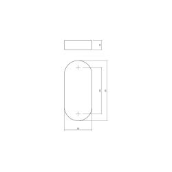 Intersteel Afdekrozet ovaal verdekt 65x30x10mm - RVS