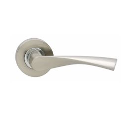 Deurkruk 1687 Giussy op rond rozet 7mm nokken nikkel mat