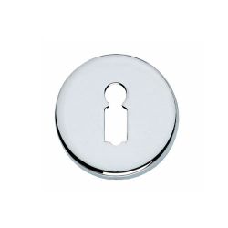 Sleutelplaatje rond verdekt kunststof chroom