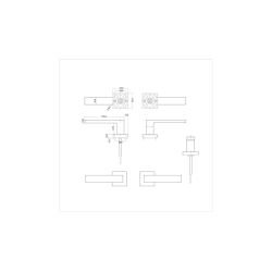 Intersteel Cunera deurkruk met blokkermechanisme Prolock op vierkant rozet - zwart