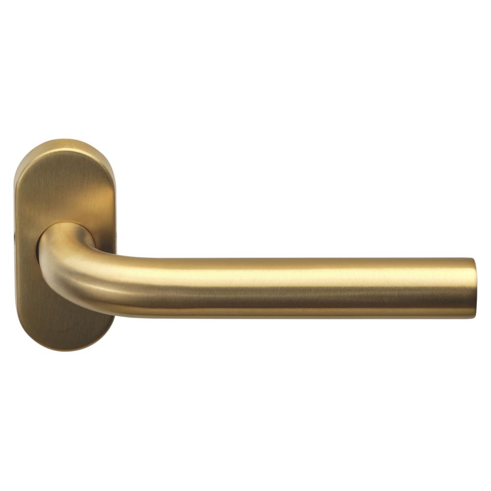 Formani Basics LB3-19B32 deurkruk dubbel geveerd op ovale rozet - PVD mat goud