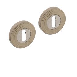 Intersteel sleutelrozetten met rillen - chroom/nikkel mat