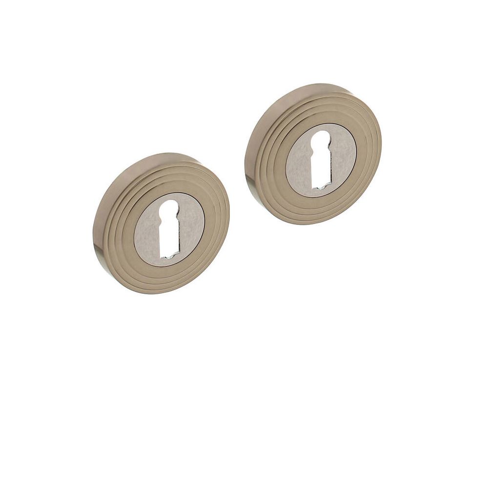 Intersteel sleutelrozetten met rillen - chroom/nikkel mat