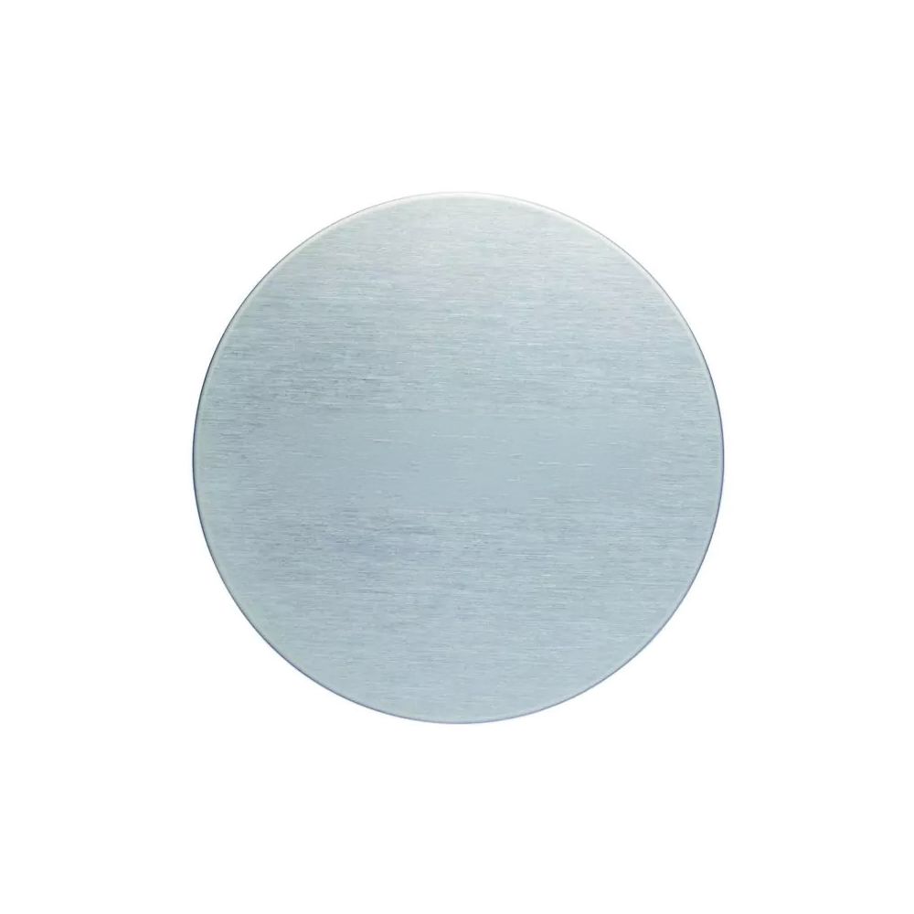 Pictogram blanco zelfklevend rond - RVS