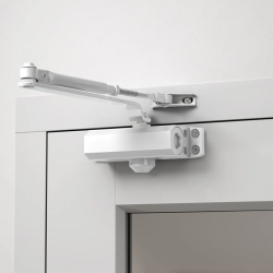 AXA 7505 compact deurdranger met schaararm sluitkracht 2 - wit