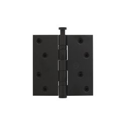 Intersteel kogellagerscharnier recht 3.5" (89x89x2,5mm) - mat zwart