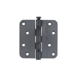 Intersteel kogellagerscharnier afgerond 3.5" (89x89x2,5mm) CE - PVD antraciet