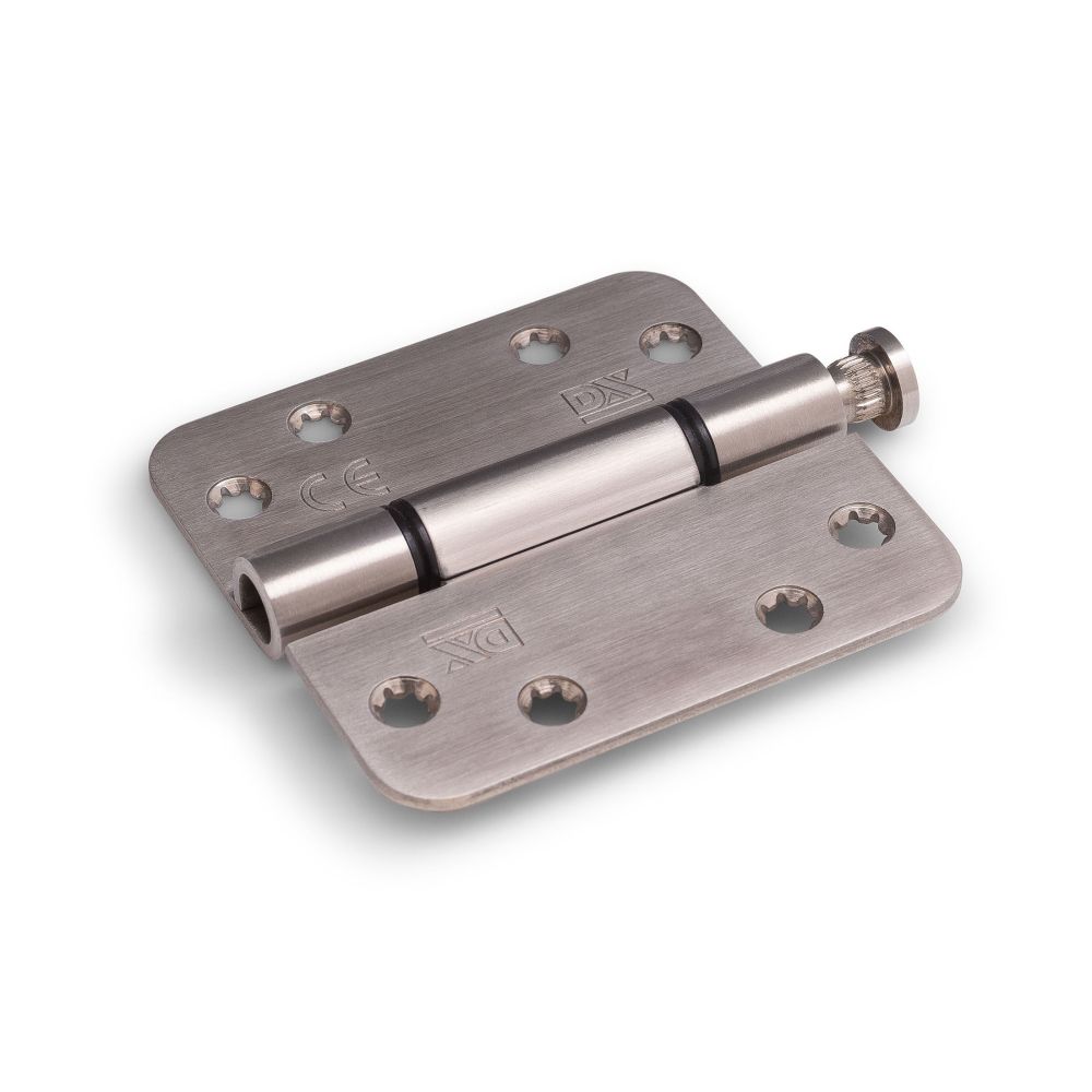 Glijlagerscharnier DIN links 89x89x3mm afgerond - RVS