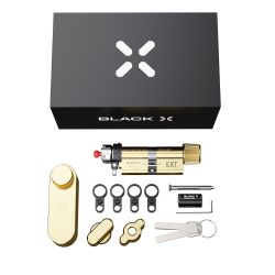 Black X Smart Lock 35/35mm-45/45mm, elektronische cilinder - messing