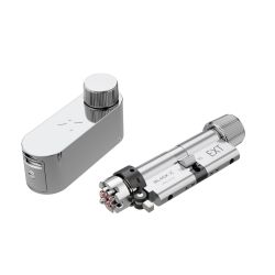 Black X Smart Lock 35/35mm-45/45mm, elektronische cilinder - chroom