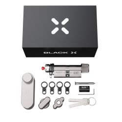 Black X Smart Lock 35/35mm-45/45mm, elektronische cilinder - mat nikkel