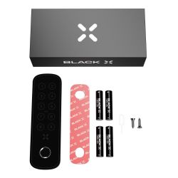 Black X codepaneel+ met vingerafdruk ovaal 138x42 mm voor Smart Lock - zwart