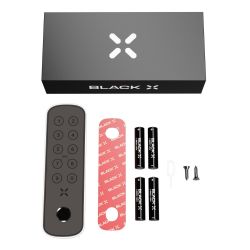 Black X codepaneel+ met vingerafdruk ovaal 138x42 mm voor Smart Lock - wit