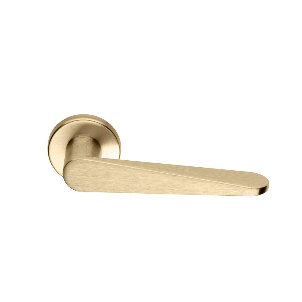 DND IKI deurkruk op rond rozet VIS - satin gold