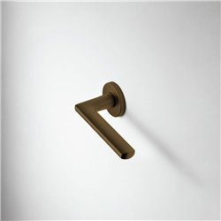 DND Luce P deurkruk op rond rozet VIS - pearl bronze