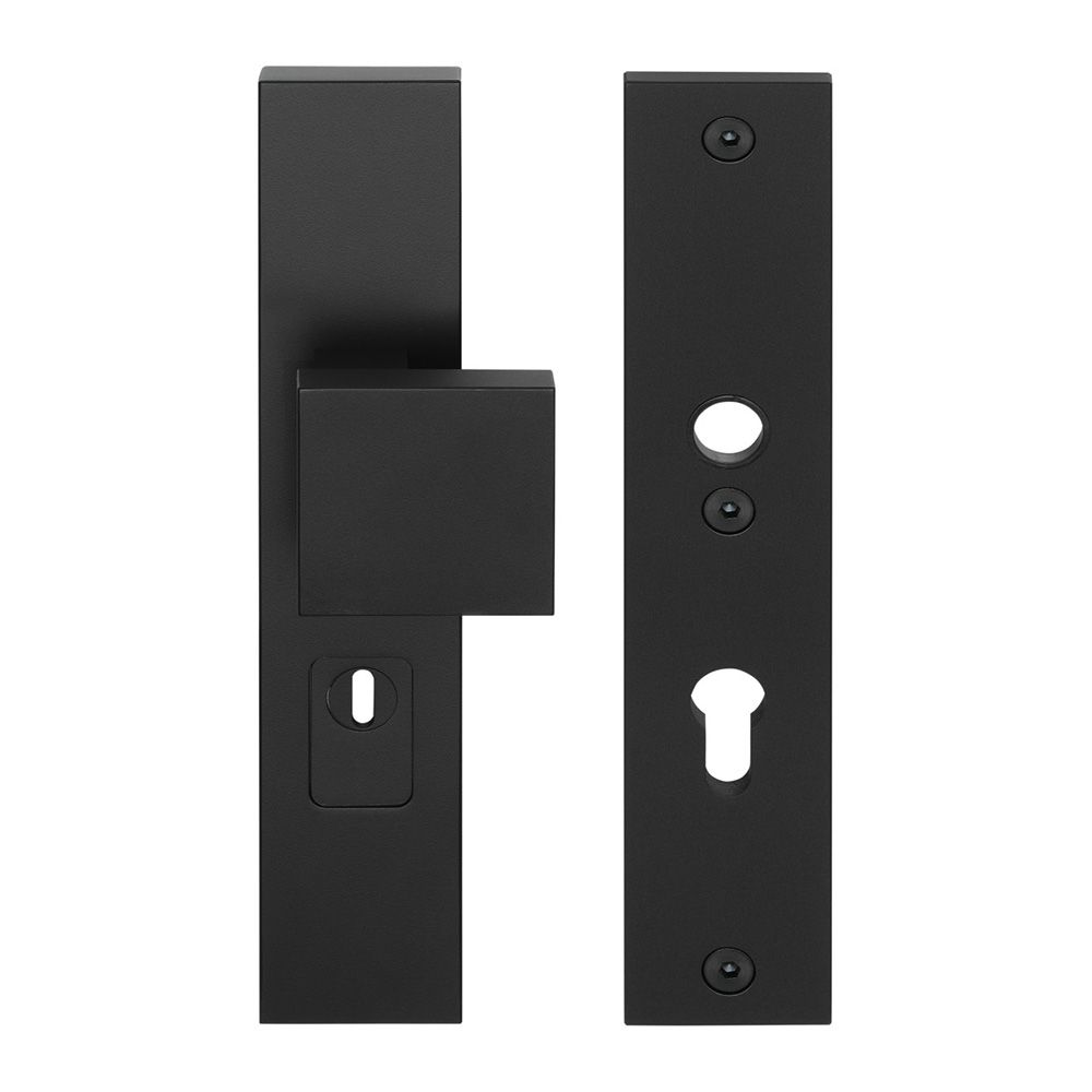Formani Square LSQ60-50KT massieve veiligheidsschilden met kerntrekbeveiliging knop/kruk SKG*** PC92 - mat zwart