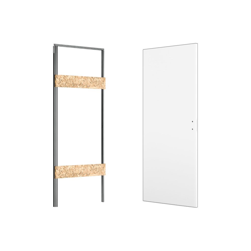 Ermetika xREVERx draaideursysteem compleet 210 cm. Solid Core - wit