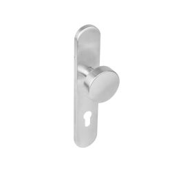 Intersteel Knop op langschild profielcilindergat 72mm - RVS
