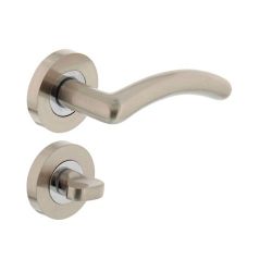 Deurkruk 1699 Marieke op rond rozet 7mm nokken met WC8mm nikkel mat