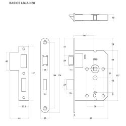 Formani Basics LBLA-N56 klavier/sleutel deurslot afgerond - PVD champagne