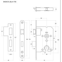 Formani Basics LBLA-Y55 cilinderslot afgerond - PVD champagne