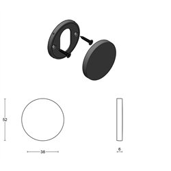 Blind plaatje BASICS LBB50 - PVD gunmetal