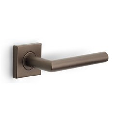 Deurkruk BASICS LBII-19BSQR53G geveerd op vierkant rozet - brons
