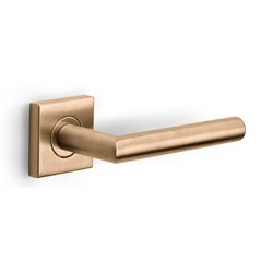 Formani Basics LB2-19BSQ deurkruk geveerd op vierkant rozet - PVD licht brons