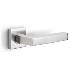 Deurkruk BASICS BSQI-G geveerd op vierkant rozet - mat RVS