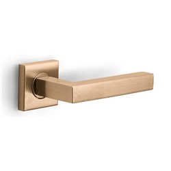 Formani Basics BSQ1-G deurkruk geveerd op vierkant rozet - PVD licht brons
