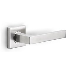 Formani Basics BSQ2-G deurkruk geveerd op vierkant rozet - mat RVS