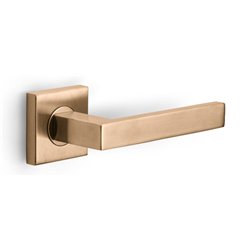 Formani Basics BSQ2-G deurkruk geveerd op vierkant rozet - PVD licht brons