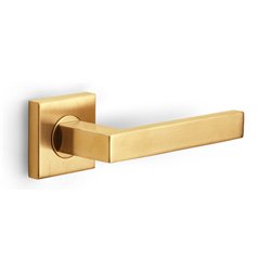Formani Basics BSQ2-G deurkruk geveerd op vierkant rozet - PVD mat goud