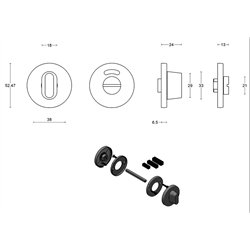 Formani Basics LBWC50 toiletsluiting ø52x6mm - PVD mat RVS