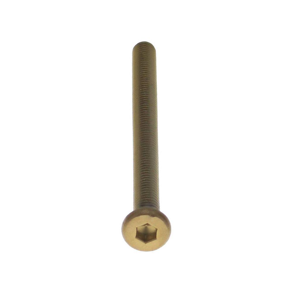 Intersteel bout 6-kant M6x80mm tbv SKG3 schild voor deurdikte 65-69mm - PVD messing getrommeld