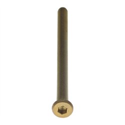 Intersteel bout 6-kant M6x100mm tbv SKG3 schild voor deurdikte 85-89mm - PVD messing getrommeld