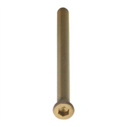 Intersteel bout 6-kant M6x84mm tbv SKG3 veiligheidsrozetten voor deurdikte 71-73mm - PVD messing getrommeld
