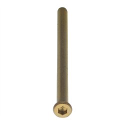Intersteel bout 6-kant M6x100mm tbv SKG3 veiligheidsrozetten voor deurdikte 87-89mm - PVD messing getrommeld